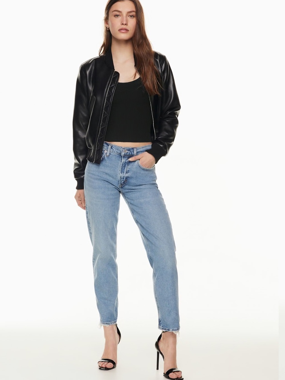 AGOLDE KYE Mid Rise Straight Crop Jeans
